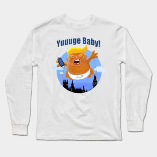 Trump Inflatable Huge Baby Blimp England Scotland Tour Long Sleeve T-Shirt